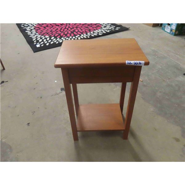 Teak Stand with Drawer 13.5  x 18.5  x 27  