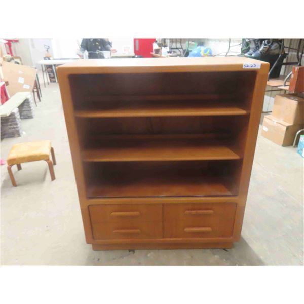 Teak Entertainment Stand/ Shelf Cabinet 18  x 43  x 51  