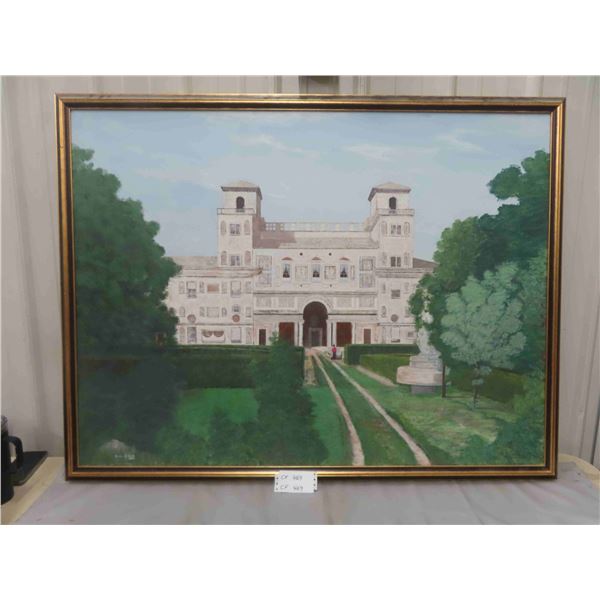 Framed Oil Painting 39" x 51" by Enzo Cilia 1990