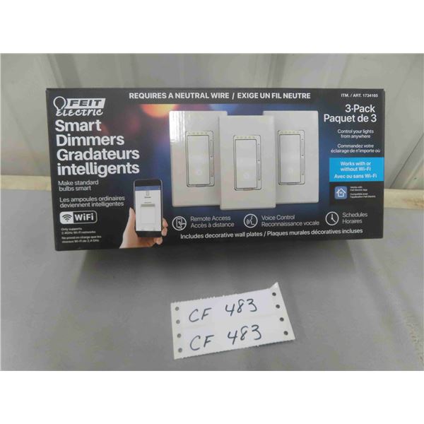 New 3 Pack Smart Dimmers - works with Wi-Fi