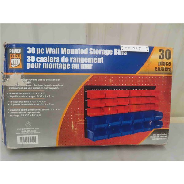 New 30 pc Wall Mounted Storage Bins