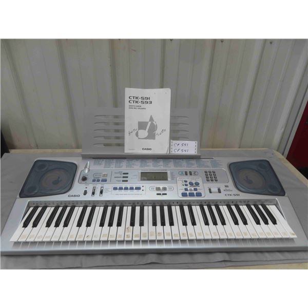 Casio Keyboard Model CTK-591 - No Power Cord