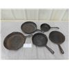 Image 1 : 5 Cast Iron Frying Pans