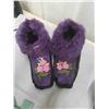 Image 3 : Beaded + Embroidered Purse, Scarf, Pair of Moccasins 9.75" Sole, Mukluks Boots 