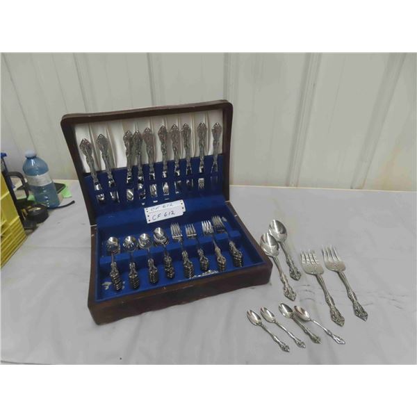 70++ Pieces Oneida Stainless Steel Cutlery with Case