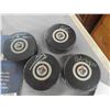 Image 2 : Autographed Sealed WPG Jets Pucks with Certificate ; Andrew Ladd, Brian Little & 