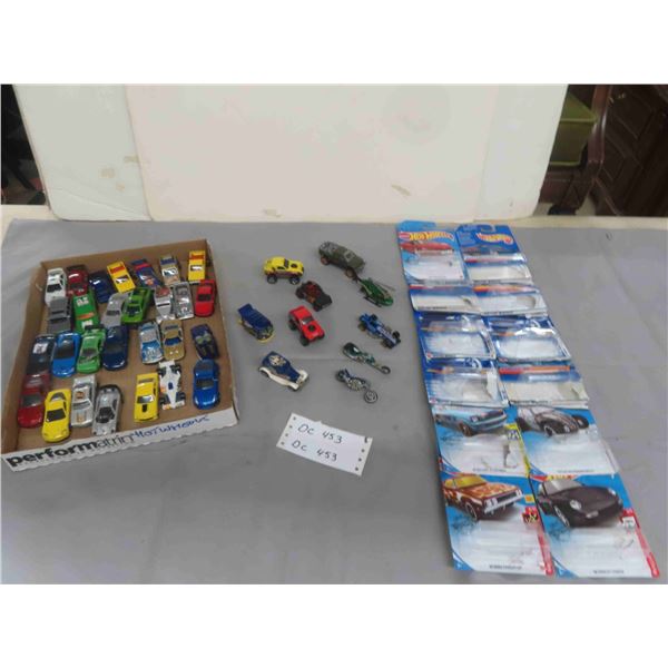 38 Die Cast Loose Cars; Hot Wheels & 12 Blister Packs Hot Wheels- Empty