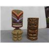 Image 4 : Indigenous Style Salt + Pepper Shakers, Toothpick Holder, Hawaiian Style Bobblehead