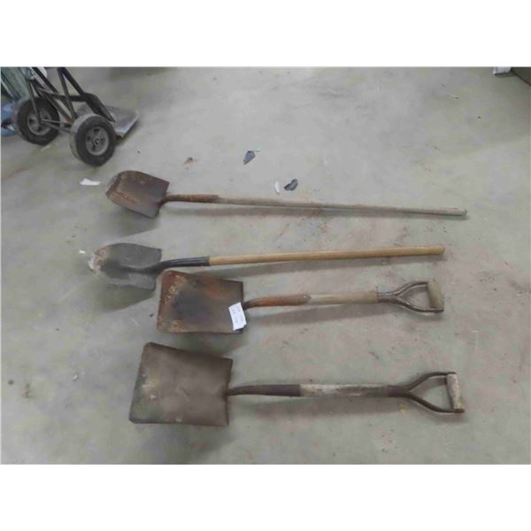 4 Yard Hand Tools ; 2 Spades, 2 Shovels