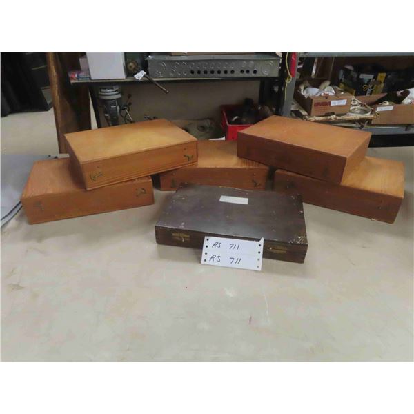 6 Hand Made Wood Boxes 7.75" x 10.75"