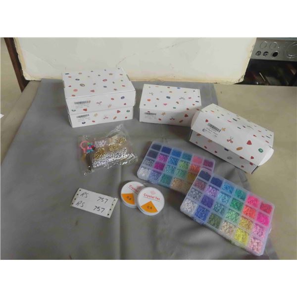 (4) Jewelry Making Kits - Box Has 9600 pcs