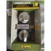 Image 2 : 4 New Weiser Deadbolt Door Locks - Brushed Stainless Steel