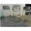 Image 3 : 15 Old Fruit Jars ; Blue + Clear Glass