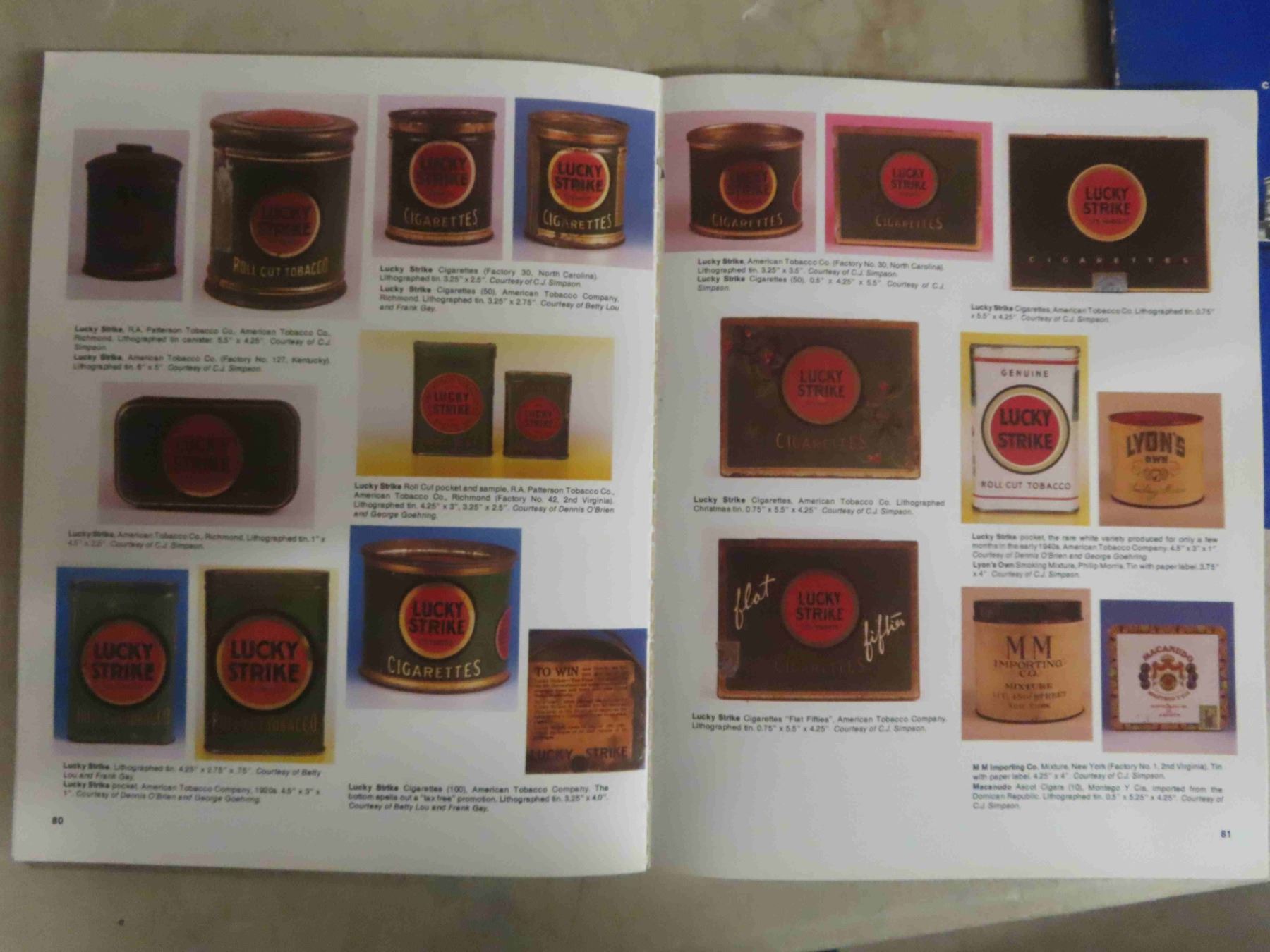 Collector Guide Tobacco Tins, Rich Cut Glass Catalogue, Symingtons