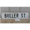 Image 1 : Metal Street Sign ' Buller St.' 6" x 24" - Painted