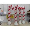 Image 1 : 4 Candy Cane Blow Molds 39" Tall - only 1 has light