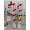 Image 2 : 4 Candy Cane Blow Molds 39" Tall - only 1 has light