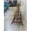 Image 3 : Rocking Tiger on Heavy Wooden Base 18.5" x 33" x 48"