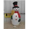 Image 1 : Snowman Blow Mold 39" tall - No Light, Cracks at Bottom Pictured