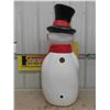 Image 2 : Snowman Blow Mold 39" tall - No Light, Cracks at Bottom Pictured