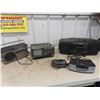 Image 1 : Sharp Twin CD/Radio Combo, Magnosonic 6" TV/ Radio Combo, 2 Clock Radios,