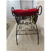 Image 2 : Wrought Iron Footstool with Cushion 10.5" x 18.5" x 24"