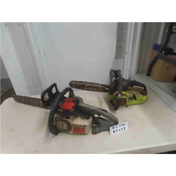 Stihl D12 AV Chainsaw & Mastercraft 54-5661-8 Chainsaw - both Unknown Condition