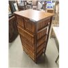 Image 2 : 6 Drawer Wood + Wicker Dresser/ Organizer 16" x 23" x 44" 