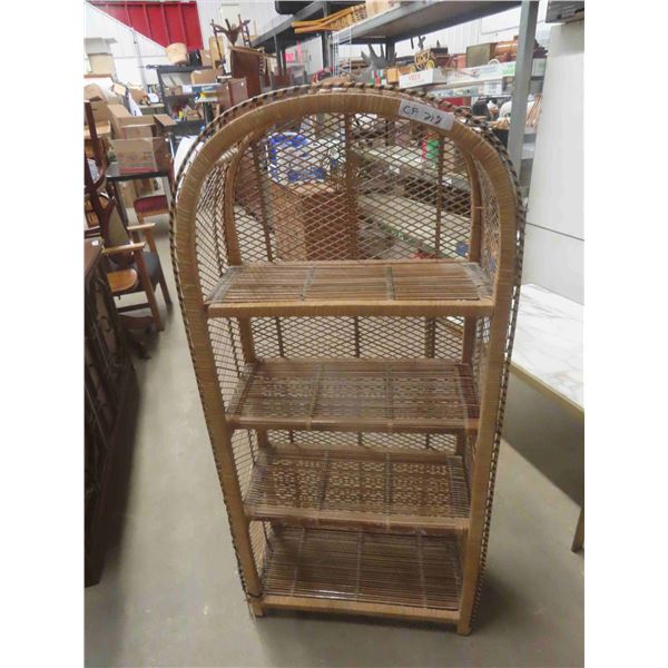 Wicker Open What Not Shelf 12" x 24" x 54" 