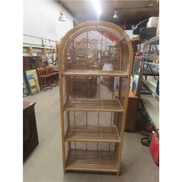 Wicker Open What Not Shelf 15"x 29" x 72" 