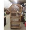 Image 1 : Wicker Open What Not Shelf 15"x 29" x 72" 