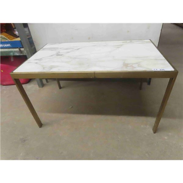 Brass with Marble Top Coffee Table 20" x 23" x 36" 