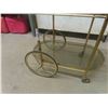 Image 3 : Brass + Glass Tea Cart - 2 Tier 15" x 25" x 29" 