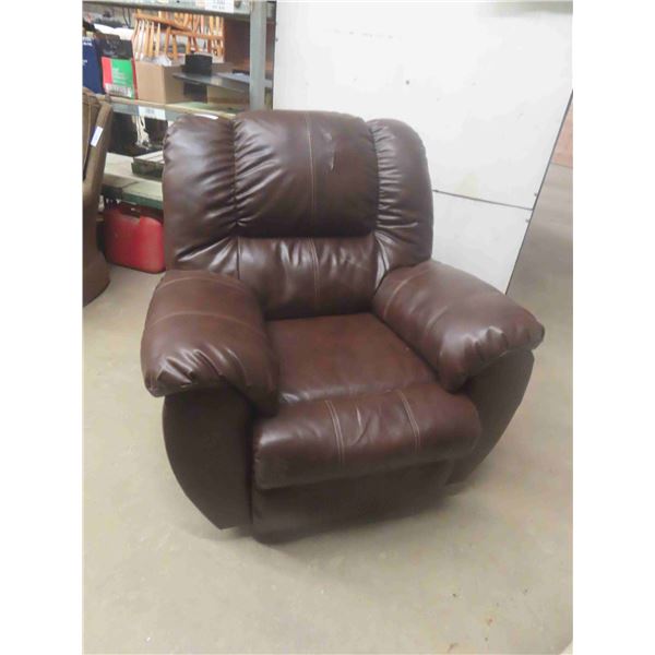 Leather/ Leather Style Swivel Recliner