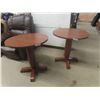 Image 1 : 2 Pedestal Tables- Matching