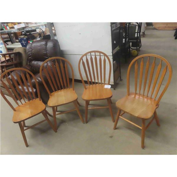 4 Wooden Kitchen Chairs 