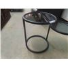 Image 2 : Metal Frame 2 Tier Glass Top Stand - 1 Tier has Swing Out 17" x 18" 