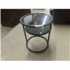 Image 4 : Metal Frame 2 Tier Glass Top Stand - 1 Tier has Swing Out 17" x 18" 