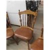 Image 3 : 4 Kitchen Chairs - Wood with Padded Seats