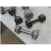 Image 2 : 6 Steel Dumbbell Weights ; (2) 30 lb, (2) 15lb, (2) 10lb