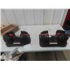 Image 1 : 2 Bowflex Changeable/ Adjustable Dumbbells - 5lb to 52.5 lbs - Comes with Stand (Last Photo)