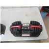 Image 2 : 2 Bowflex Changeable/ Adjustable Dumbbells - 5lb to 52.5 lbs - Comes with Stand (Last Photo)