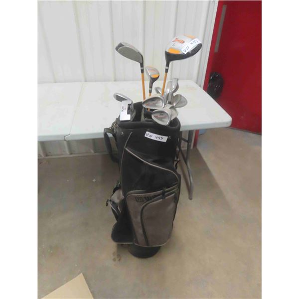 13 Wilson Men's  Left Handed Golf Clubs with Wilson Bag