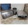 Image 1 : Brushed Stainless Bread Box, Step On Garbage Can, Griddle