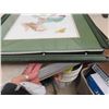 Image 8 : 4 Framed Petti Point Pictures 17" x 17" - 1 picture frame needs TLC 