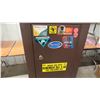 Image 2 : Metal Locking Gun Cabinet with Inside Drawers and Key 55'' x 21'' x 22''