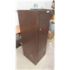 Image 2 : Metal Locking Gun Cabinet with Inside Drawers and Key 55'' x 21'' x 22''