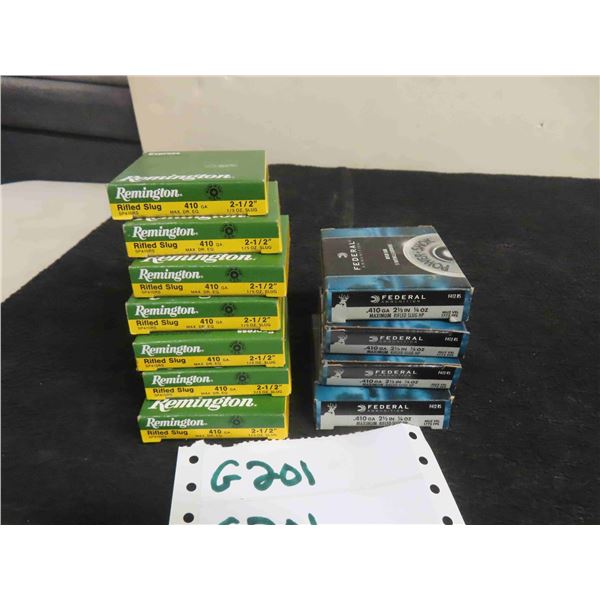 55 Rounds 410 Gauge Slugs Remington & Federal Ammo **MUST PROVIDE