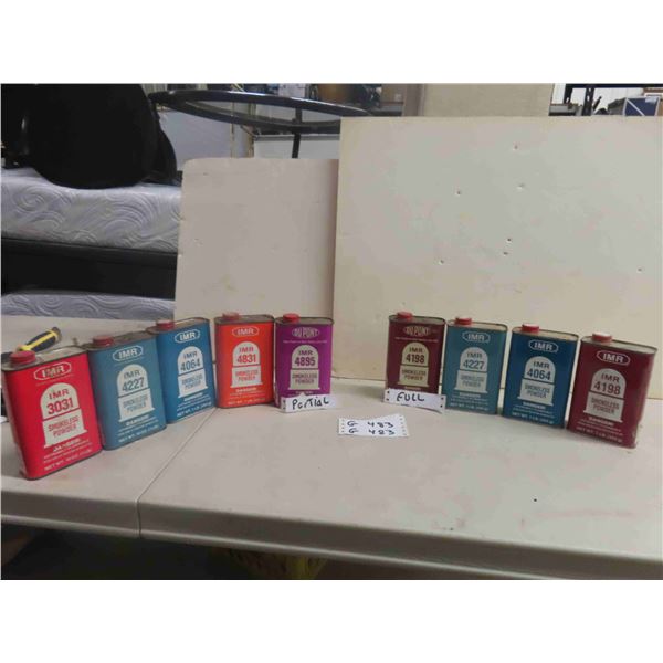 IMR Smokeless Reload Powder - 4 Full Cans + 5 Partials ; 4198, 4227, 4064, 4895,