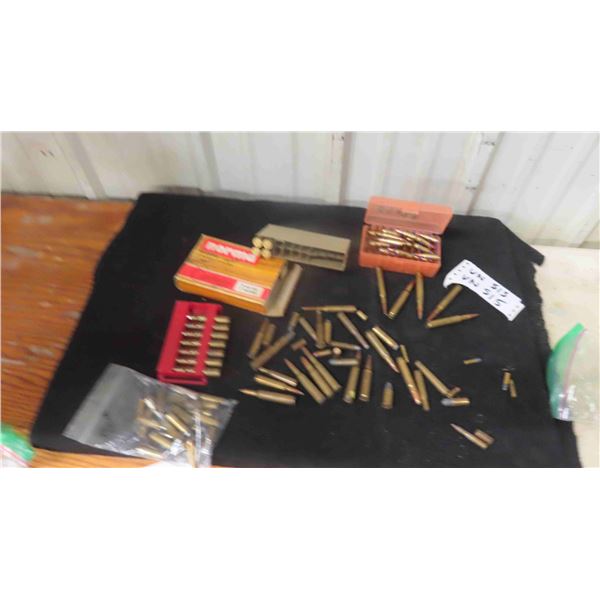 Mixture of Ammo ; (4) 7mm Rem Mag, (26) 38 Spec., (60) 5.7 x 28 , (5) 30-06 & (25) Various